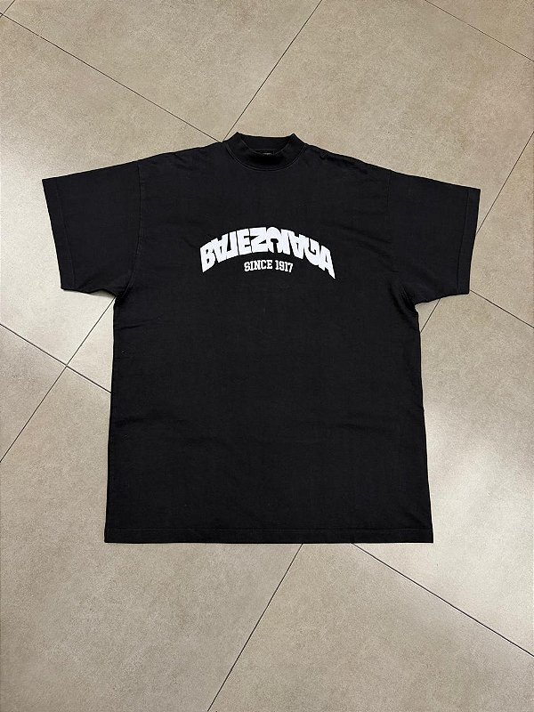 CAMISETA BALENCIAGA BACK FLIP LOGO BLACK