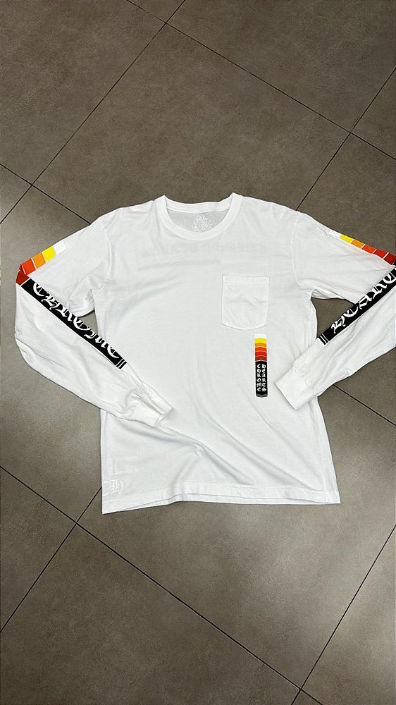 CAMISETA CHROME HEARTS MANGA LONGA BOOST WHITE