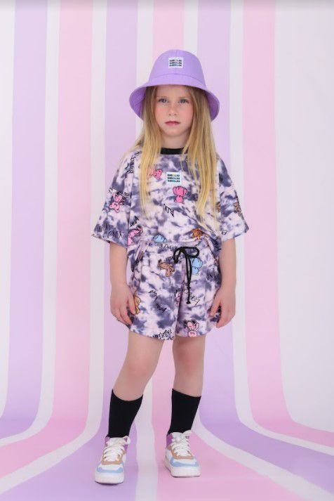 CONJUNTO BLUSA E SHORT MARMORIZADO URSINHOS BAMBOLLINA