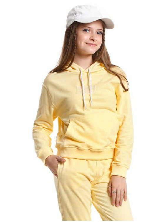 BLUSAO MOLETINHO COM CAPUZ ESSENCIAL TEEN 47729 BANANA DANGER