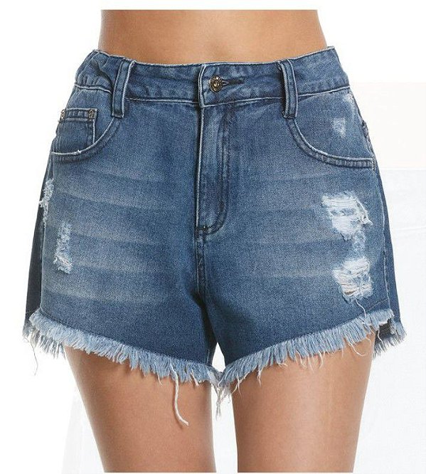 SHORTS JEANS COM PUIDOS STONE 47759 BANANA DANGER