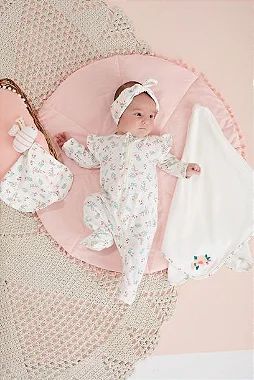 MACACAO BEBE FLORES MENINA - 2372 - NINI E BAMBINI