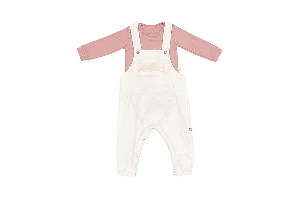 JARDINEIRA BEBE COM BODY FRANJINHA 0623014 BABY GUT