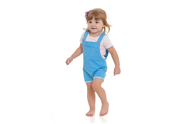CONJUNTO BEBE JARDINEIRA COM BODY 0622004 BABY GUT