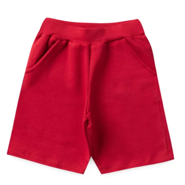 BERMUDA MOLETINHO INFANTIL VERMELHA