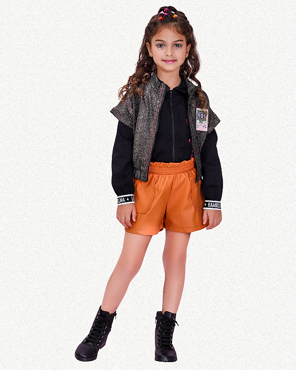 COLETE INFANTIL FEMININO LUREX RACING CAR 90’s