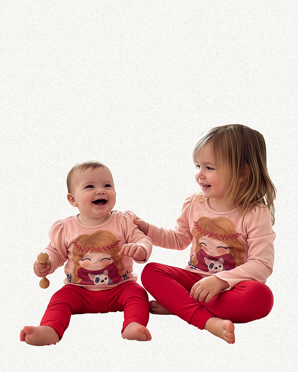 CONJUNTO INFANTIL GAROTA DOG LOVE