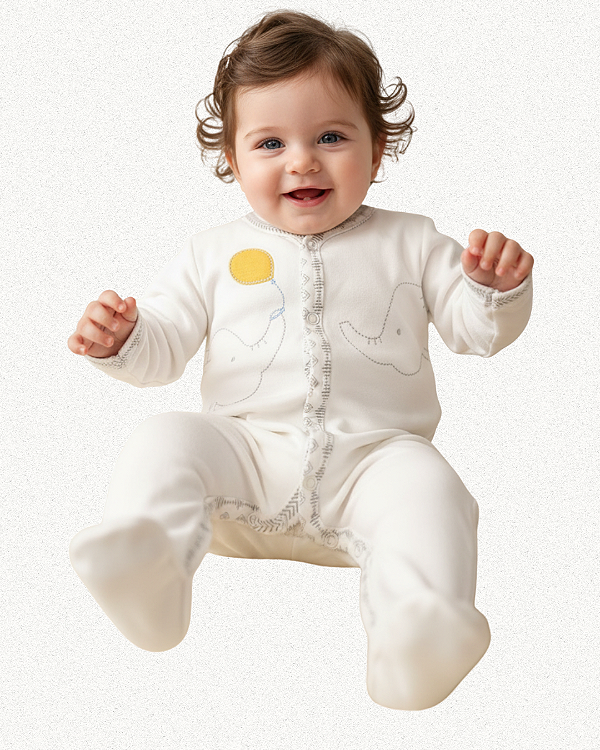 MACACAO LONGO SUEDINE CRU ELEFANTE