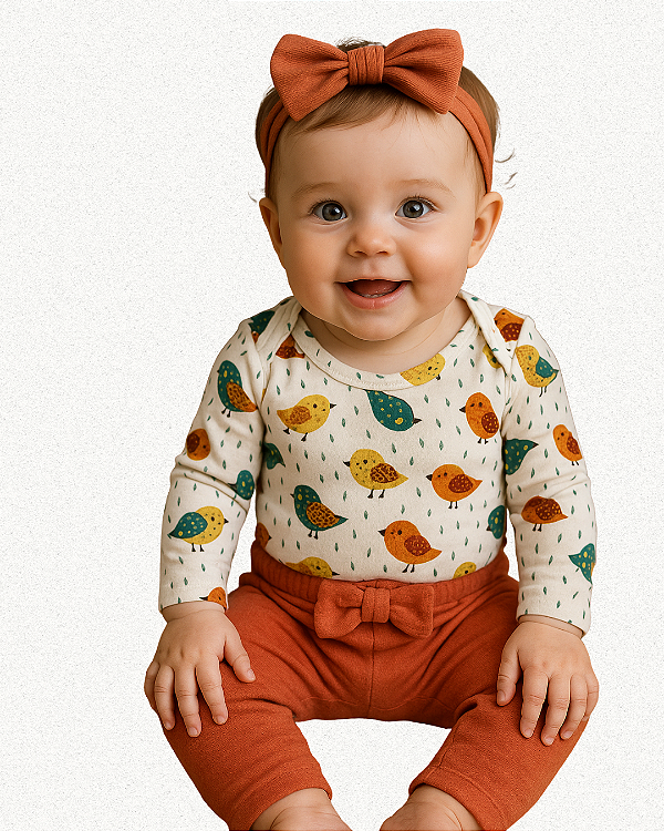 KIT BODY E CALCA BEBE PASSARINHOS
