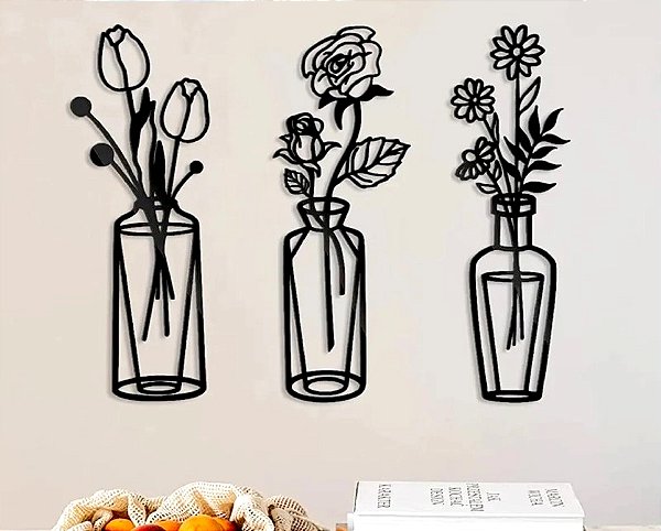 Placa Vaso de Flores