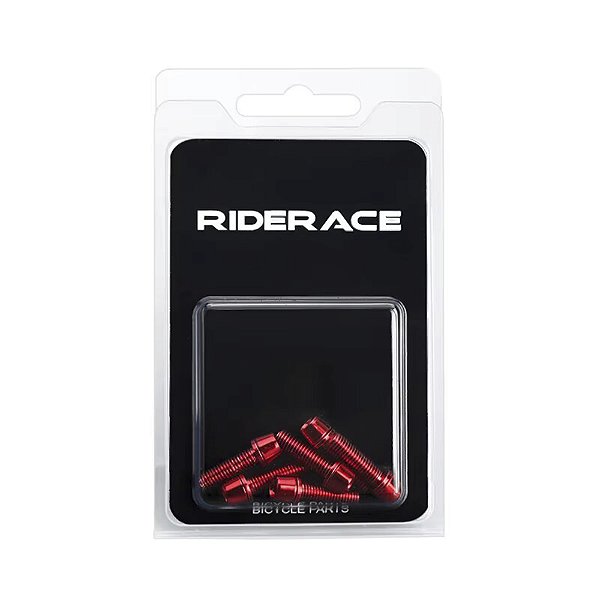 Parafuso M5 Vermelho Mesa Bike Mtb Speed 6 Unidades - Riderace