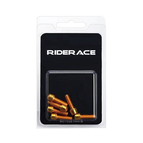 Parafuso M5 Dourado Mesa Bike Mtb Speed 6 Unidades - Riderace