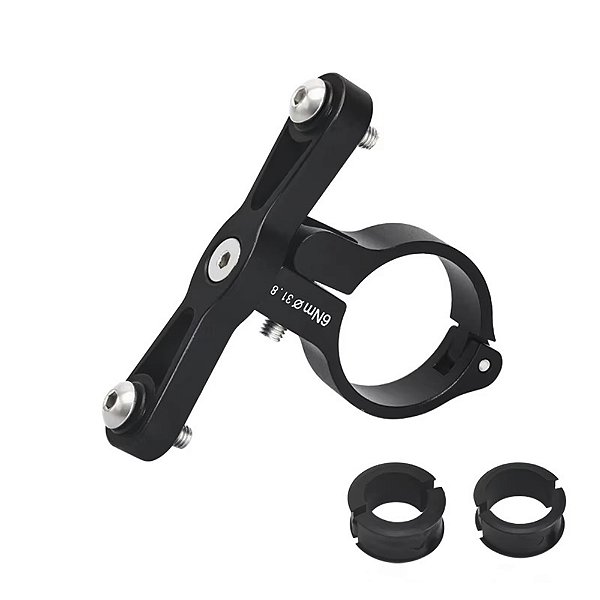 Adaptador para Suporte Preto de Garrafa/Caramanhola no Guidão Bike Bicicleta