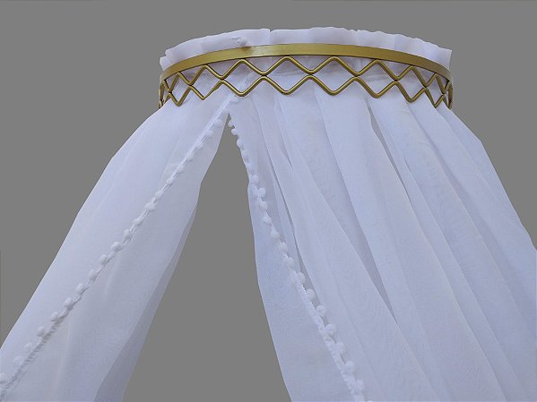 dossel de parede véu branco