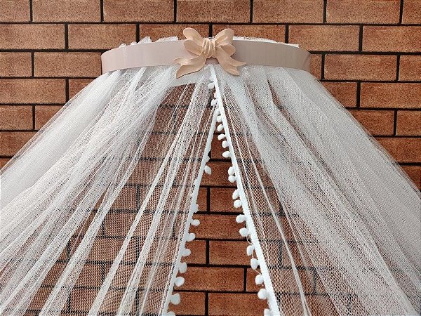 dossel com mosquiteiro para berço menina