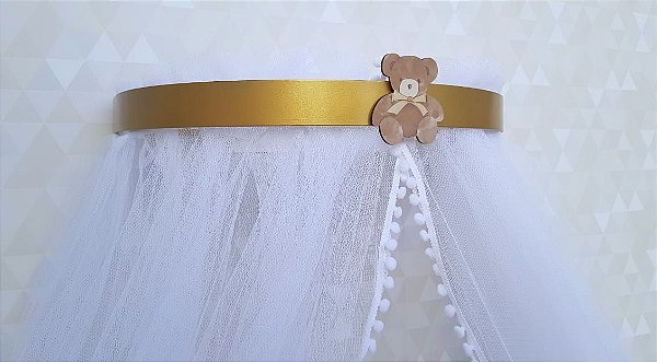 dossel com mosquiteiro para berço ursinho