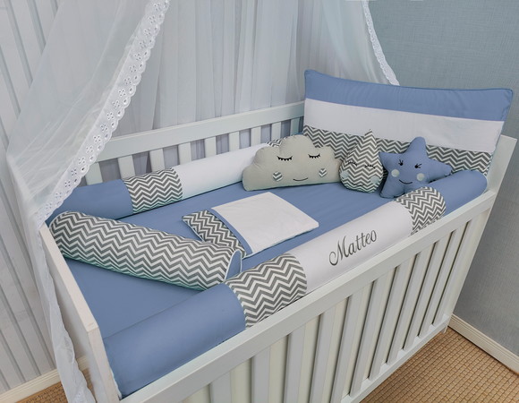 kit berço sonho menino jeans