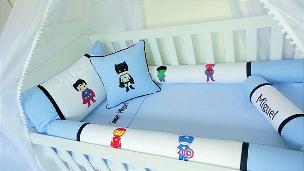 kit berço super heroi
