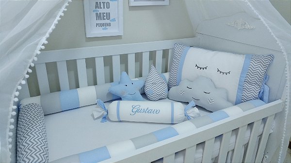 kit berço sonho azul