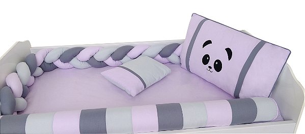 kit berço trança  americano panda