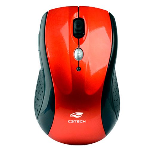 Mouse Sem Fio RC Nano M-W012RDV2 Vermelho C3Tech