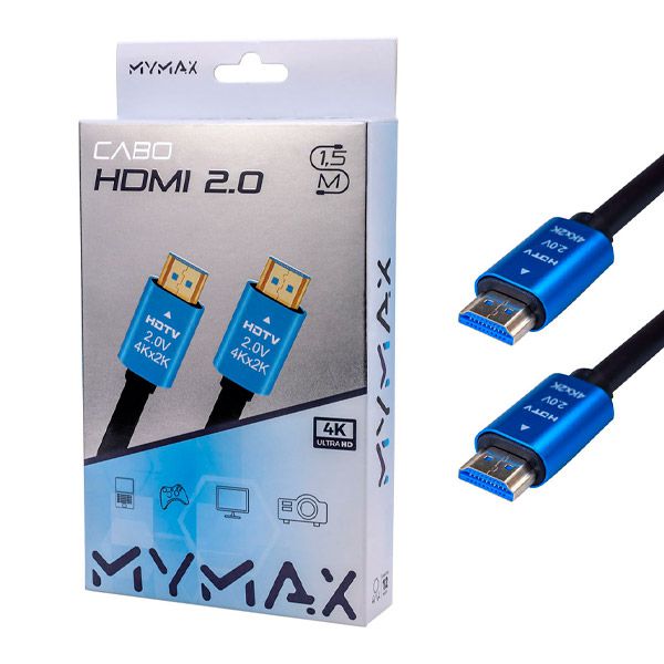 Cabo de Vídeo HDMI 2.0 1.5 metros 4K 60MHZ (MCB-HDMI1.5M)