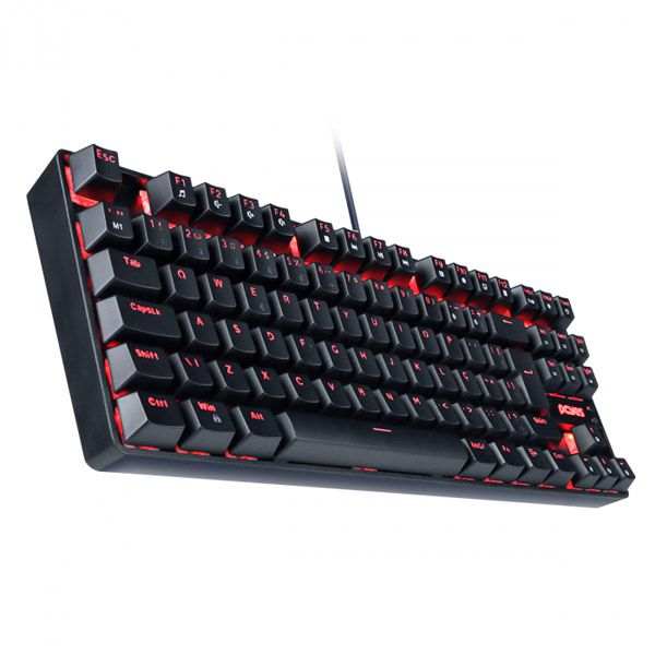 Teclado Gamer mecânico TKL Neron switch outemu blue hotswap Led vermelho PCYES PNOHBLV