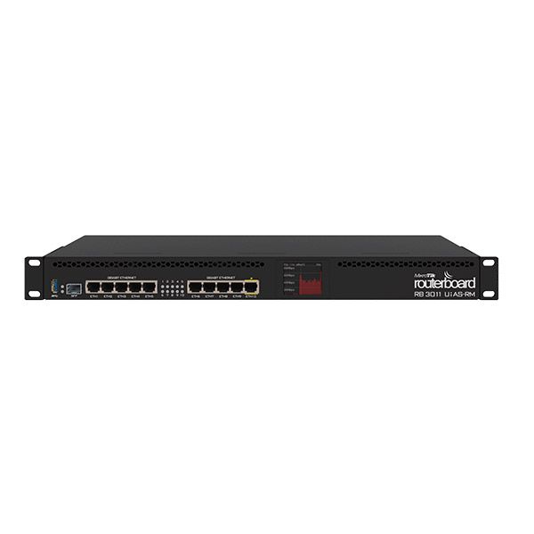 Roteador Routerboard RB3011UIAS-RM 1U 10xGigabit Ethernet e SFP MIKROTIK