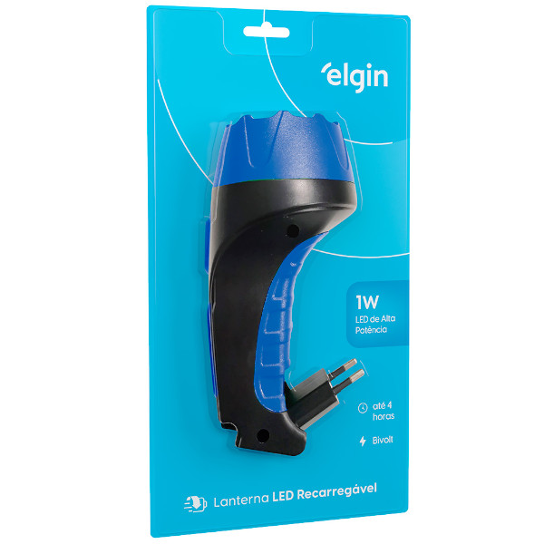 Lanterna Média Recarregável Power Led 1W 500mAh ELE000000082423 Elgin