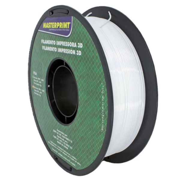 Filamento para Impressora 3D - PLA Branco - Rolo 1KG (1.75mm) 231010002 MASTERPRINT