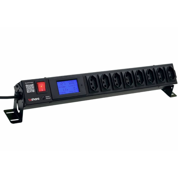 PDU Filtro de Linha com Protetor de Surtos 8 Tomadas 10a com Display Digital Modelo 578 TS-Shara