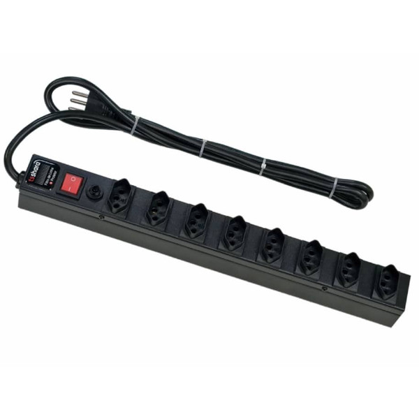 Filtro de Linha PDU Metálico 20A com 8 Tomadas e Cabo de 1,5m - Modelo 562 - TS-Shara