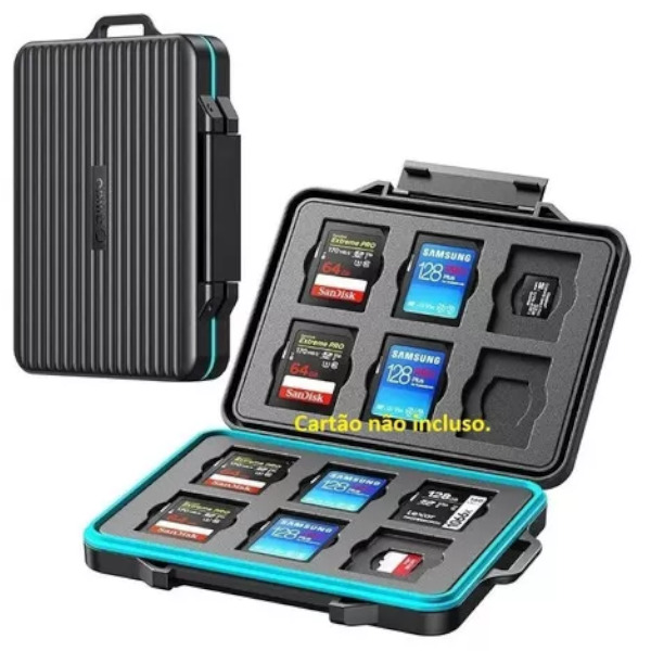 Case Maleta Porta Cartão Memória Sd Tf Orico Phcd-3 12 slots