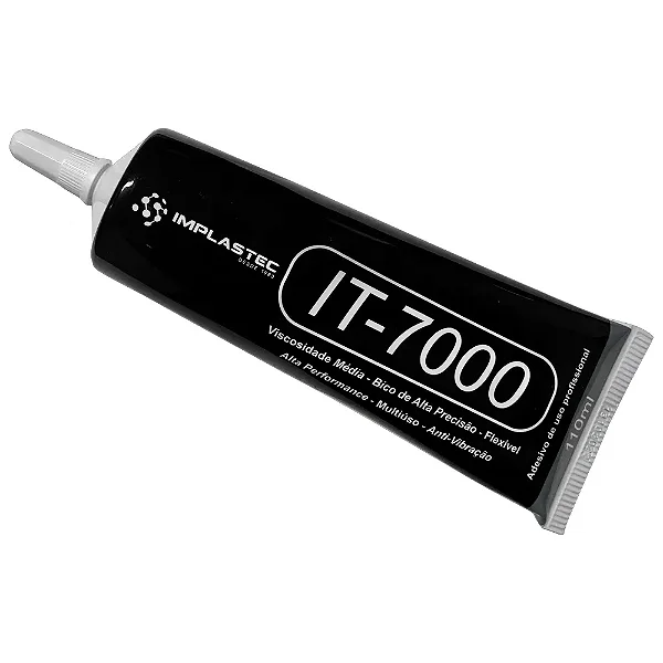 Cola Adesiva Multiuso Preto Implastec It-7000 110ml
