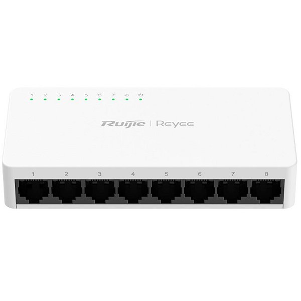 Switch 8 Portas Gigabit RG-ES08G-L SOHO Ruijie/Reyee - Não Gerenciável
