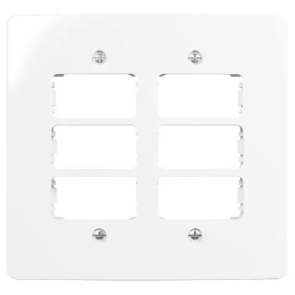 Placa 4x4 6 Postos Horizontal Branco Renova PA021305 Margirius