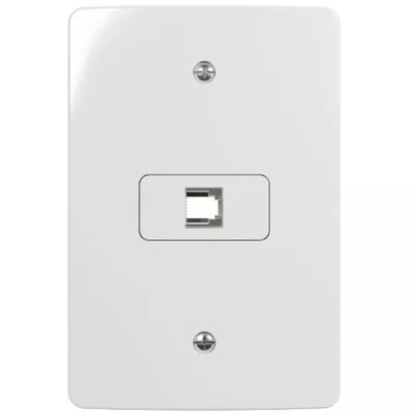 Conjunto Tomada Telefone Rj11 4 Fios 4x2 Branca Renova PA021360 MARGIRIUS