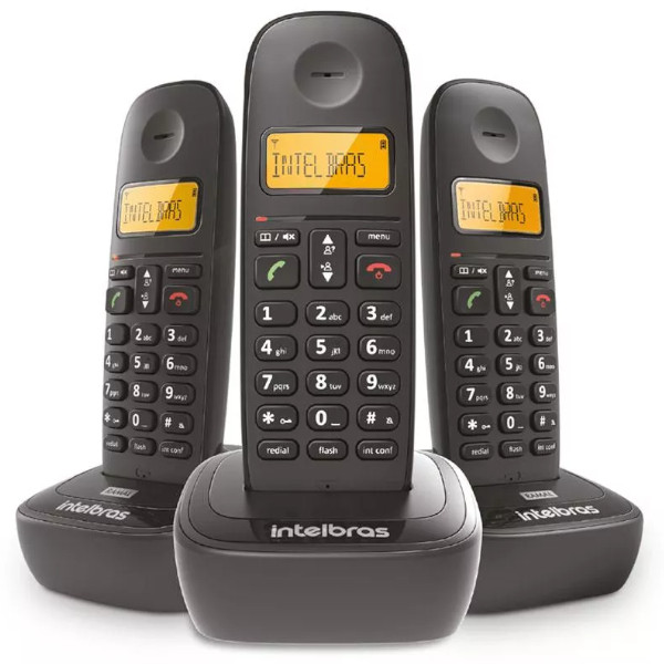 Telefone Sem Fio Digital Com Dois Ramais Adicionais TS 2513 4122513 Intelbras