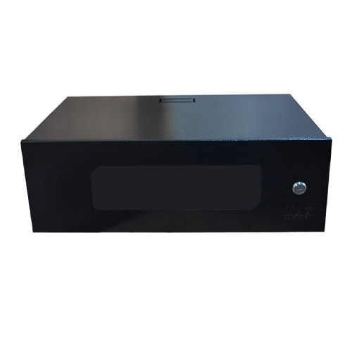 Mini Rack 19" 3U x 350mm economic porta c/ visor acrílico preto c/ 02 chaves - 4040 Max Eletron