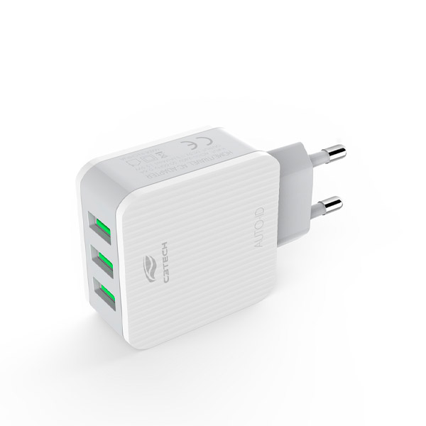 Carregador Universal 03 portas AC/USB UC-315WH C3Tech