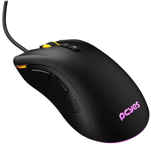 Mouse Gamer Gaius 12400 DPI RGB 6 Botões PMGGBV PCYES