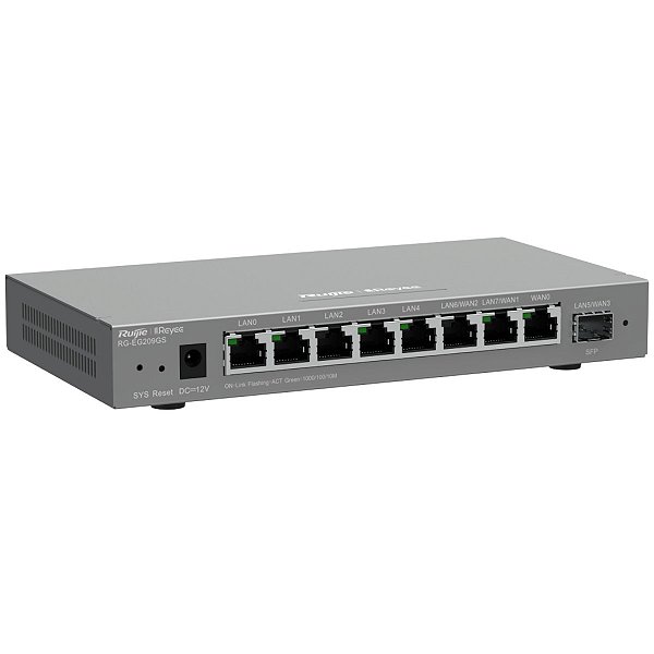 Roteador Ruijie Reyee RG-EG209GS 8 Portas GE + 1 SFP Cloud Managed