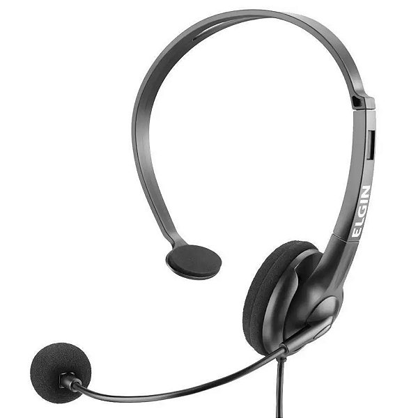Headset Monoauricular Elgin F02-1NSRJ Conector RJ9 Fone e Microfone Preto - 42F021NSRJ00