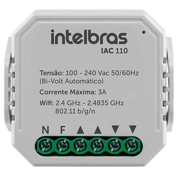 Acionador de Cortinas Smart Wi-Fi Bluetooth Intelbras IAC 110 4661111 Alexa Google Home