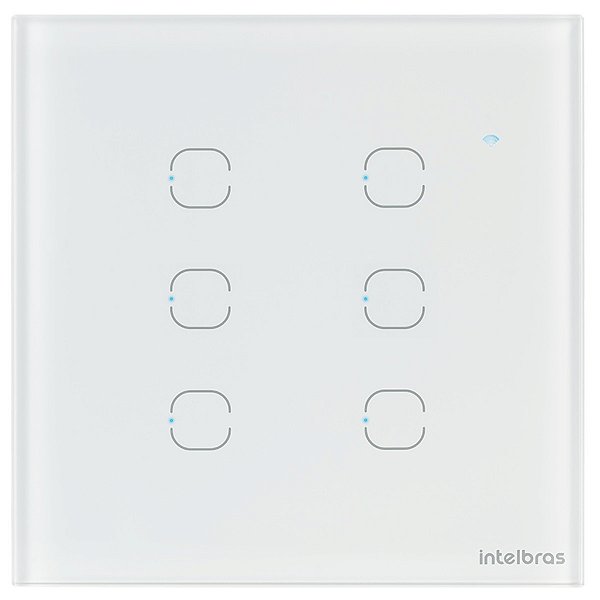 Interruptor Smart Wi-Fi Touch 6 teclas EWS 1006 4850030 Branco Intelbras
