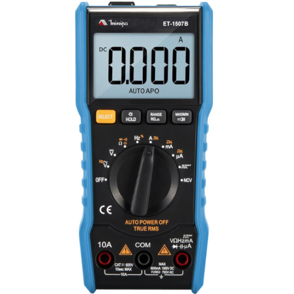 Multimetro Digital CAT III 600V ET-1507B Minipa