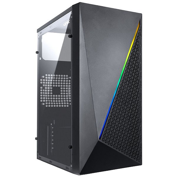 Gabinete Gamer Vinik Murk Preto Lateral em Acrílico GGMACBK