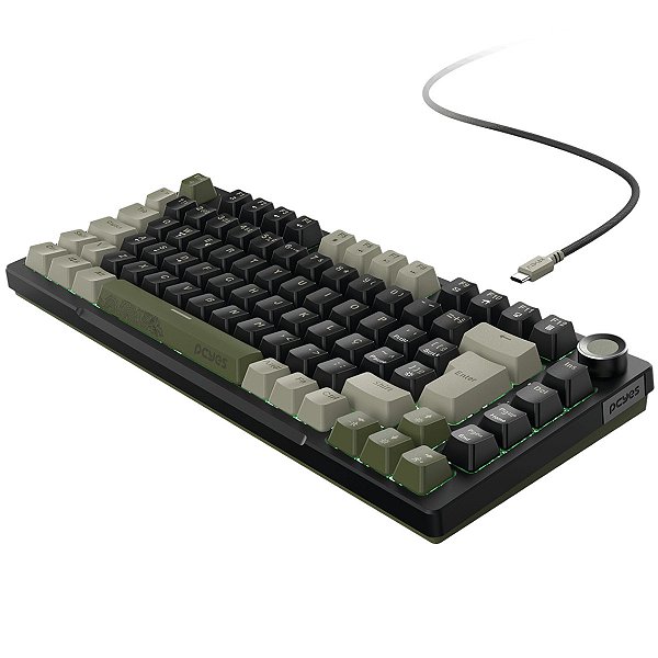 Teclado Mecânico PCYes Arkeum 75% Cammo Edition Switch Blue AKCM75BBR