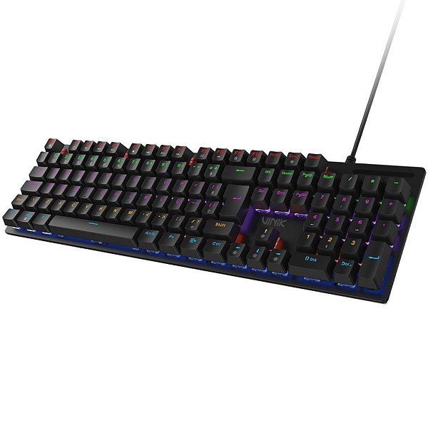 Teclado Mecânico Vinik Anihi Full 100% Switch Blue LED Rainbow ANIHI100BL
