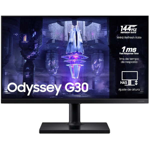 Monitor Gamer Samsung 24 Odyssey G30 FHD VA 1MS 144HZ Freesync Hdmi Display Port LS24BG300ELMZD
